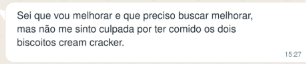 Print de mensagem de cliente relatando o uso das estratégias da Mentoria C.A.L.M.A.