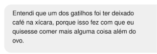 Print de mensagem de cliente relatando o uso das estratégias da Mentoria C.A.L.M.A.