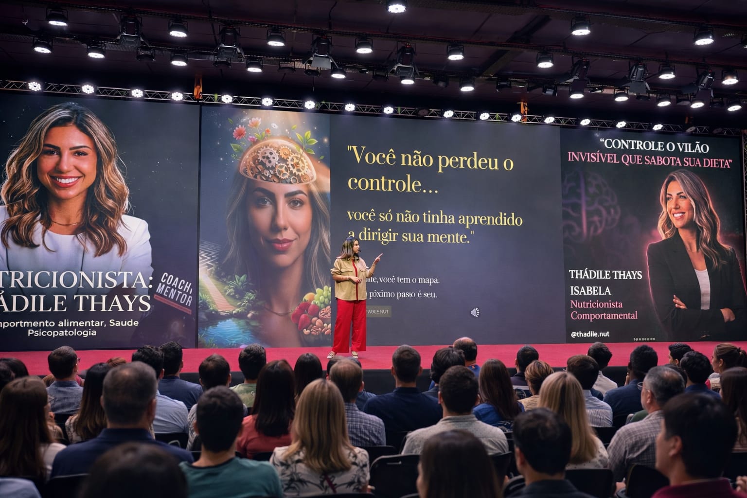 Grande auditório durante palestra