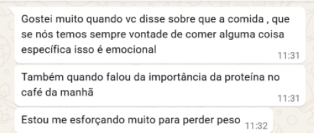 Mensagem recebida após uma palestra